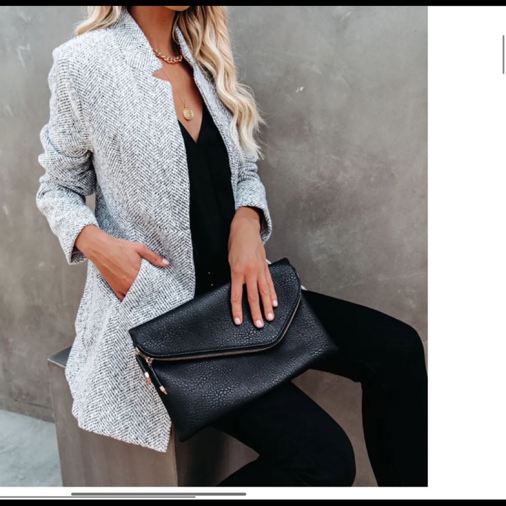 Grey Pocketed Coatigan/Blazer
